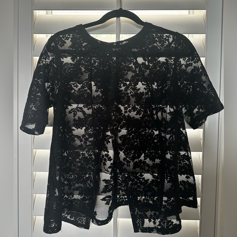Bcbg Generation Split Back Lace Top - image 2